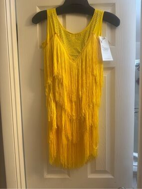 Dance and Sway Yellow Fringe Dance Dress